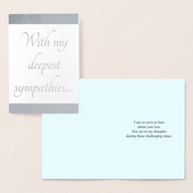 Carte de condoléances personnalisée avec feuille d (Affichage)
