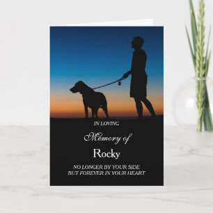 Carte de condoléances pour chien avec nom personna
