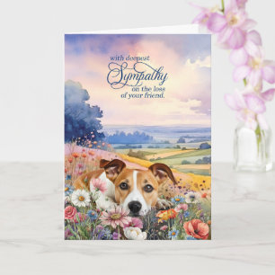 Carte de condoléances pour chien Jack Russell avec