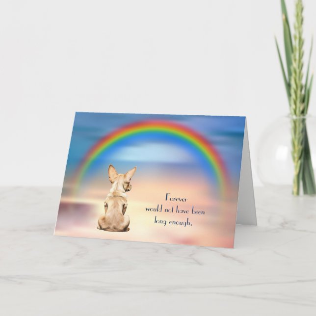 Carte de condoléances pour la perte d'un Chihuahua (Devant)