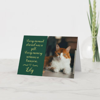 Carte de condoléances pour perte de chat personnal