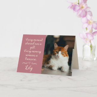 Carte de condoléances pour perte de chat Photo nom