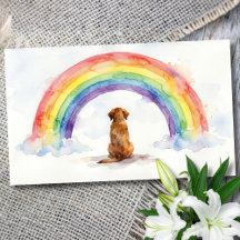 Carte de condoléances pour perte de chien avec nom