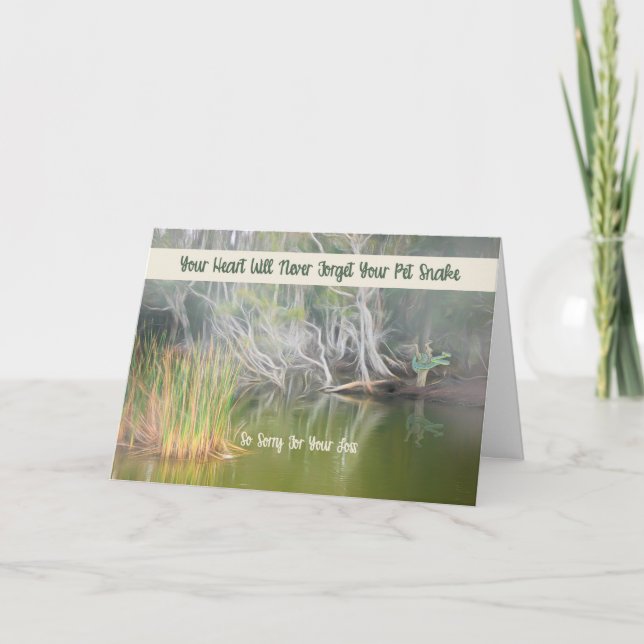 Carte de condoléances pour perte de serpent de com (Devant)