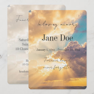 Carte de condoléances soleil derrière les nuages d