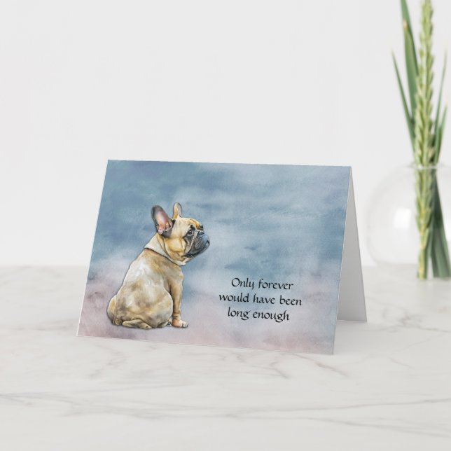 Carte de condoléances Tan French Bulldog (Devant)