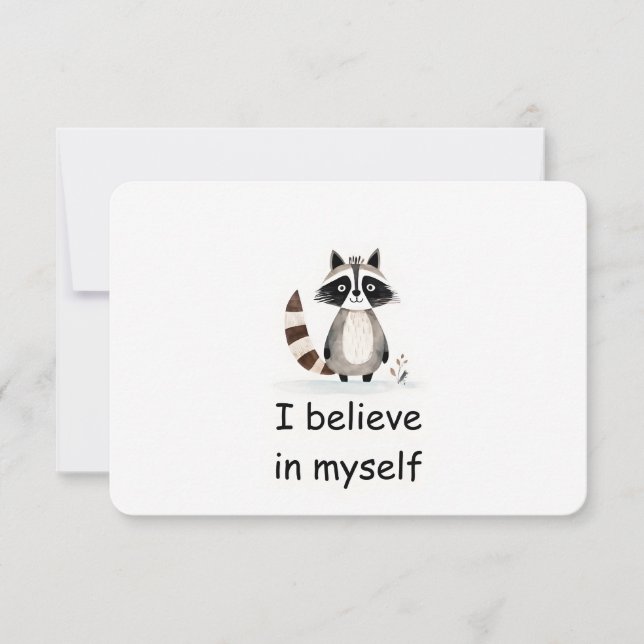 Carte de confiance Raccoon Woodland Animal (Devant)