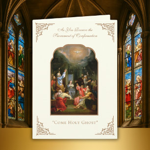 Carte de Confirmation Catholique Saint-Esprit Vier