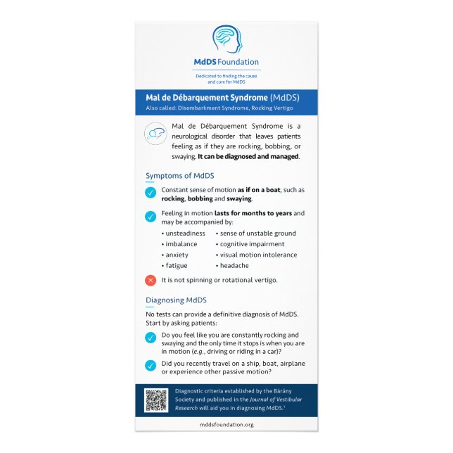 Carte de connaissances, infos MdDS pour les médeci (Devant)