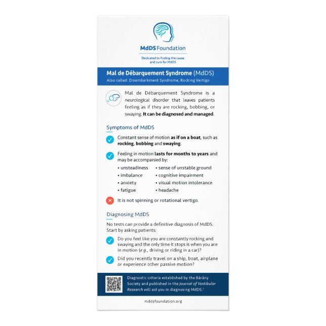 Carte de connaissances, infos MdDS pour les médeci (Devant)