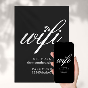 Carte de connexion réseau Wifi et mot de passe