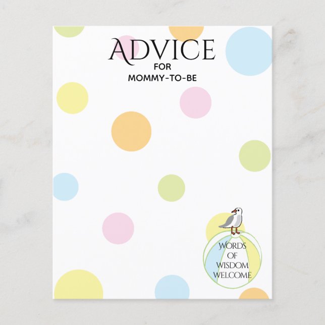 Carte de conseil baby shower Beach Ball (Devant)