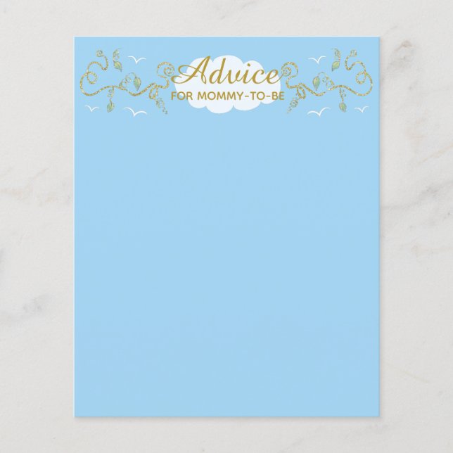 Carte de conseil baby shower "Castle in the Sky" (Devant)