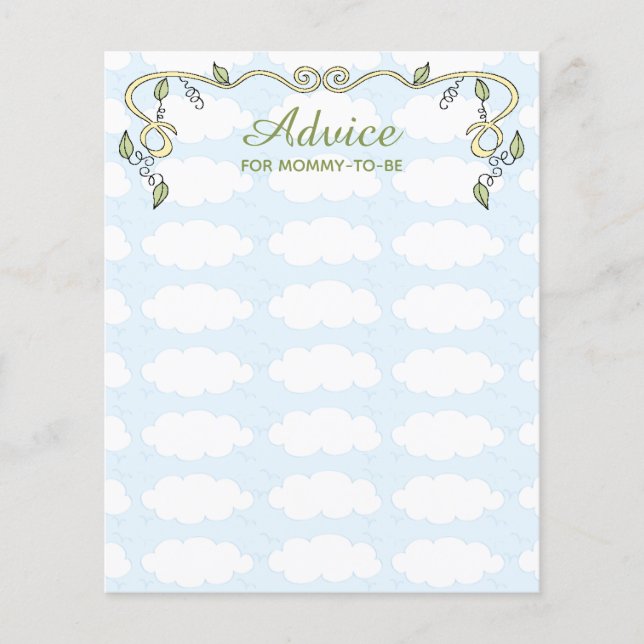 Carte de conseil baby shower "Castle in the Sky/Ye (Devant)