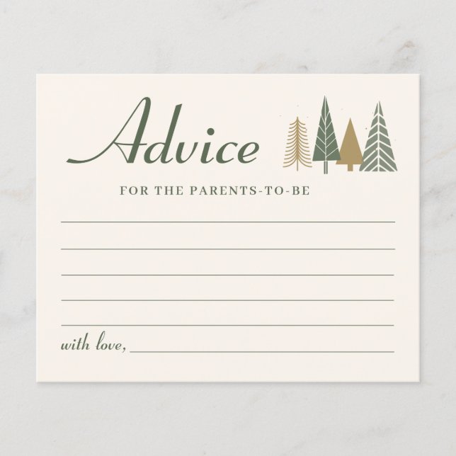 Carte de conseil Baby shower d'hiver (Devant)