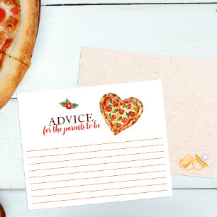Carte de conseil Baby shower Pizza - Gardien pour