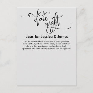 Carte de conseil Date Night Ideas Light Grey