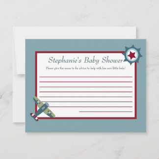 Carte de conseil d'avion des ailes