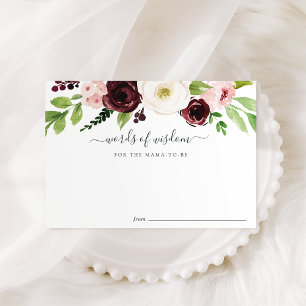 Carte de conseil de Baby shower Blush Romance