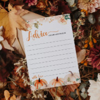 Carte de conseil de Baby shower d'automne d'un pet