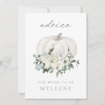 Carte de conseil de Baby shower de Citrouille Flor
