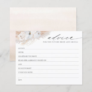 Carte de conseil de Fête des mariées Pampas Grass 