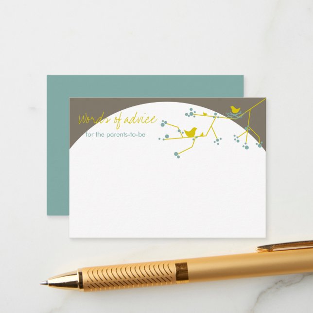 Carte de conseil de jeu pour la famille des oiseau (Devant/Arrière en situation)