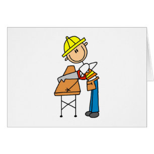 Carte de conseil de Sawing de travailleur de la