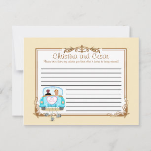 Carte de conseil écrit vient de se marier couple