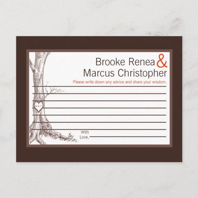 Carte de conseil écrite Arbre automnale Carvages i (Devant)