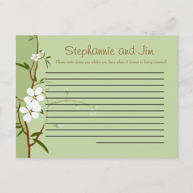 Carte de conseil écrite Fleurs de bois de chien (Devant)