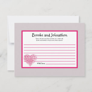 Carte de conseil écrite Pétales floraux rose