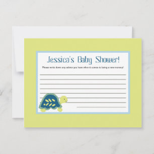 Carte de conseil écrite Tortues bleues de mer