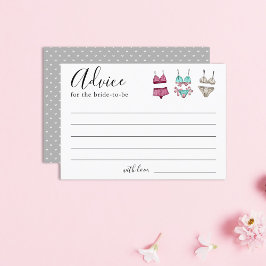 Carte de conseil en Fête des mariées de lingerie