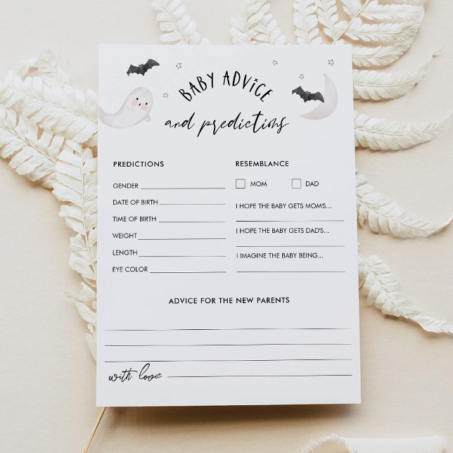 Carte de conseil et de prédictions sur le Baby sho (Créateur téléchargé)