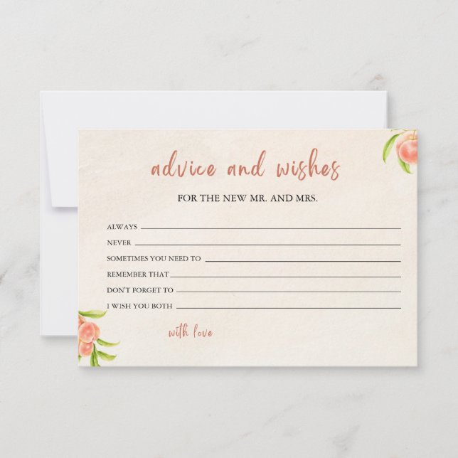 Carte de conseil et de souhaits de Fête des mariée (Devant)