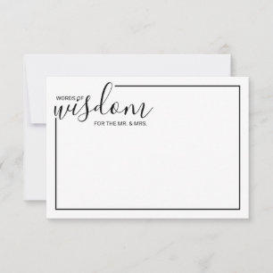 Carte de conseil et de souhaits Mariage de script