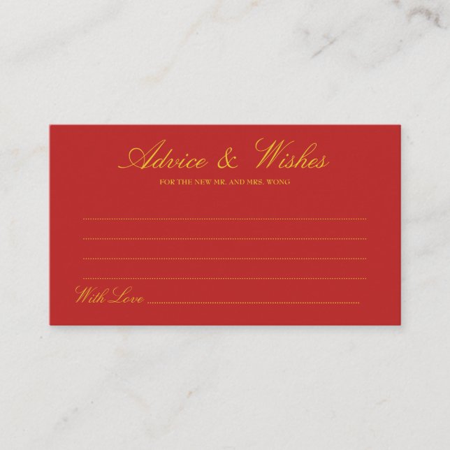 Carte de conseil et de souhaits Mariages inspirés  (Devant)