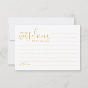 Carte de conseil et de souhaits pour Mariage de sc