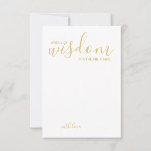 Carte de conseil et de souhaits pour Mariage de sc