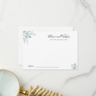 carte de conseil et de voeux pour fleurs bleues po