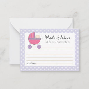 Carte de conseil maman transport Baby shower   Ros