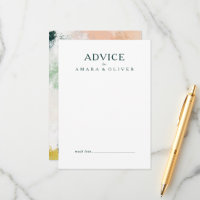 Carte de conseil Mariage Abstraite colorée