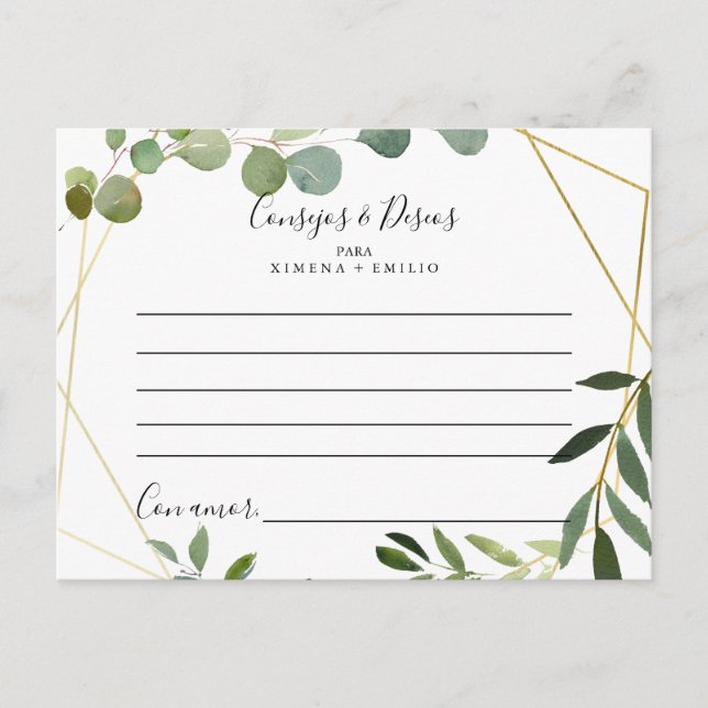Carte de conseil Mariage de Consejos y Deseos Trop (Devant)