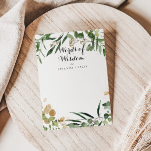 Carte de conseil Mariage des mots de sagesse Tropi