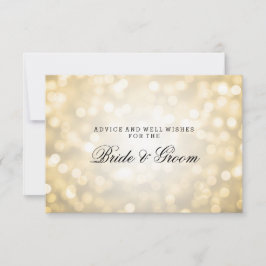 Carte de conseil mariage Gold Parties scintillant