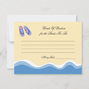 Carte de conseil nuptiale Flip Flops Beach
