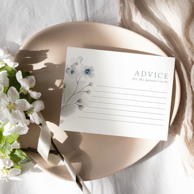 Carte de conseil pour Baby shower floral simple et (Créateur téléchargé)