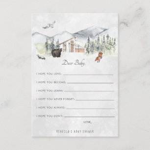 Carte de conseil pour bébés   Forêt de bois