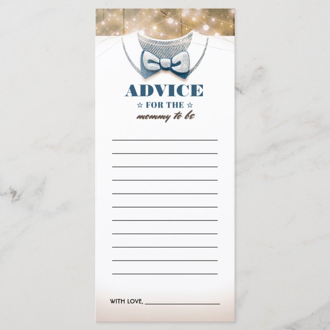Carte de conseil pour Maman-To-Be | Baby shower ga (Devant)